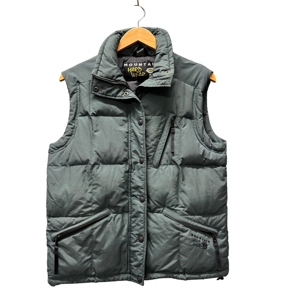 Vintage Mountain Hardwear Puffer Vest Womens 6 Goose Down Green Outdoor